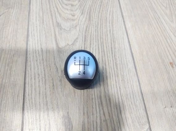 Renault Kangoo II (01-08) ручка КПП переключение передач серебристая, черная схема 5 ступка, Рено Кенго 2 | Зображення 1