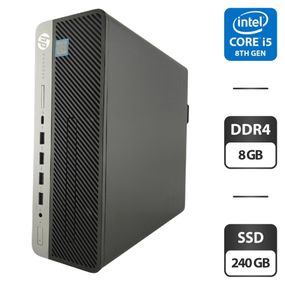 Комп'ютер HP ProDesk 600 G5 SFF / Intel Core i5-8400 (6 ядер по 2.8 - 4.0 GHz) / 8 GB DDR4 / 240 GB SSD / Intel UHD Graphics 630 б/в