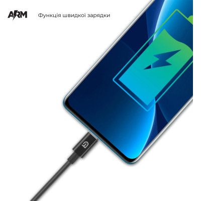 Дата кабель USB 2.0 AM to Type-C 1.0m AMD718B black Armorstandart (ARM64291) | Зображення 3