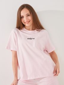 Футболка з принтом жіноча GENUA G01137-0057 XL Рожевий shop (2000999607271)