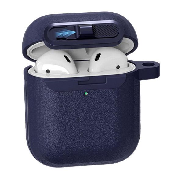 Футляр Frosted для навушників Airpods 1/2 Blue | Зображення 1