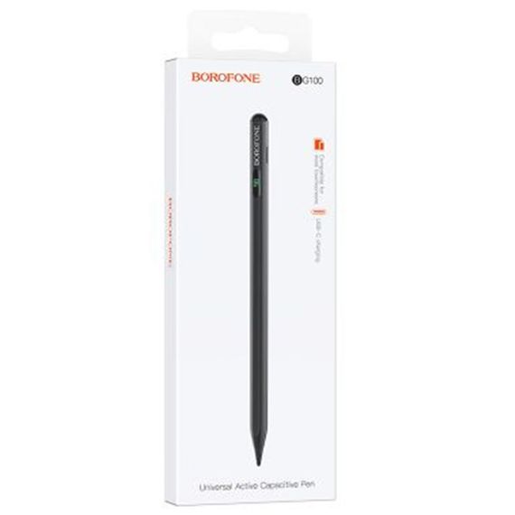 Стилус Borofone BG100 Universal active capacitive pen with digital display Black | Зображення 1