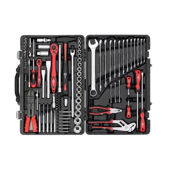 Професійний набір інструментів 1/4", 1/2", 145 од., Cr-V INTERTOOL ET-7145 | Зображення 1