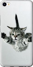 Чехол на Meizu M3x Летящий котёнок "2322u-633-17620"