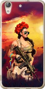 Чехол на Huawei Y6 II Украинка с оружием "5316u-338-17620"