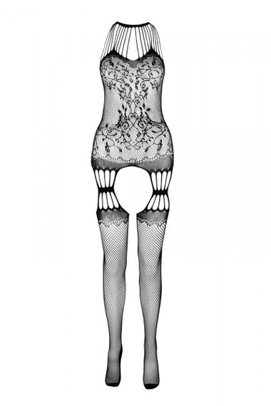 Бодістокінг з безліччю бретелей Passion BS095 One Size, white, імітація пояса та панчіх, з доступом | Зображення 2