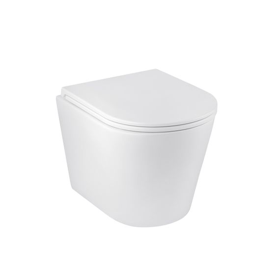 Унітаз підвісний безобідковий Kroner Armada WHI513636 RIMLESS з сидінням Slim Duroplast / Soft-close / Quick r