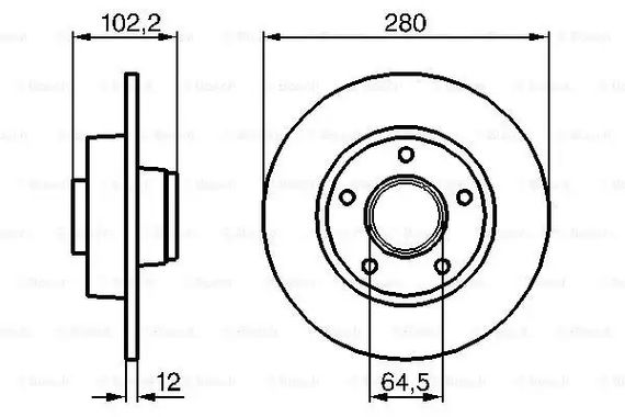 Диск тормозной NISSAN PRIMASTAR, RENAULT TRAFIC, BOSCH (0986479144) | Зображення 4