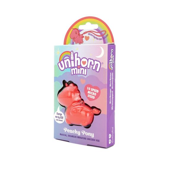 Вібратор-мінієдиноріжка Unihorn Mini – Peachy Pony, брелок з вібрацією, 10 режимів sexstyle | Зображення 1