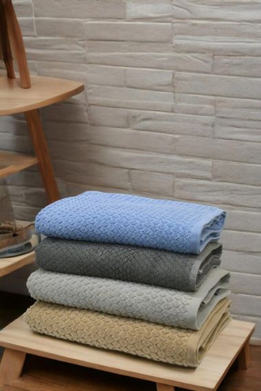 Рушник махровий SВ-3 Kayra 70х140 см. світло-сірий | Зображення 3