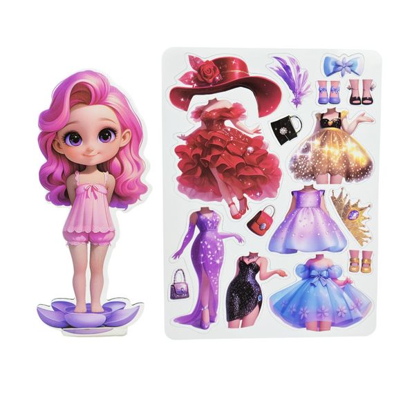 Дитячий набір для творчості "Магнітний гардероб" 8886-3 одяг та аксесуари