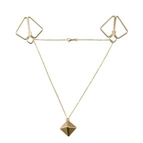 Затискачі для сосків із важкою підвіскою LOCKINK Nipple Clamps with Heavy Pendant - Golden Sex Aura