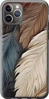 Чехол на iPhone 11 Pro Листья в стиле бохо из силикона FCh_096568