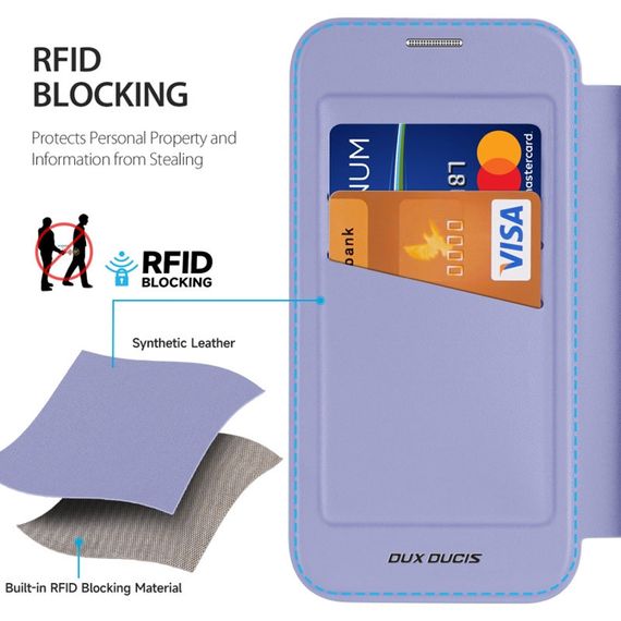 Чохол-книжка Dux Ducis Skin X Pro with MagSafe для Apple iPhone 16 Pro (6.3") Purple | Зображення 2