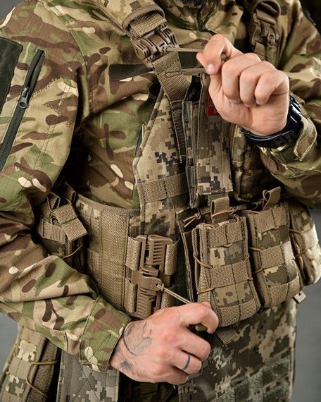 Плитоноска быстрый сброс +РПС в сборе  пиксель ПП7858 | Зображення 7