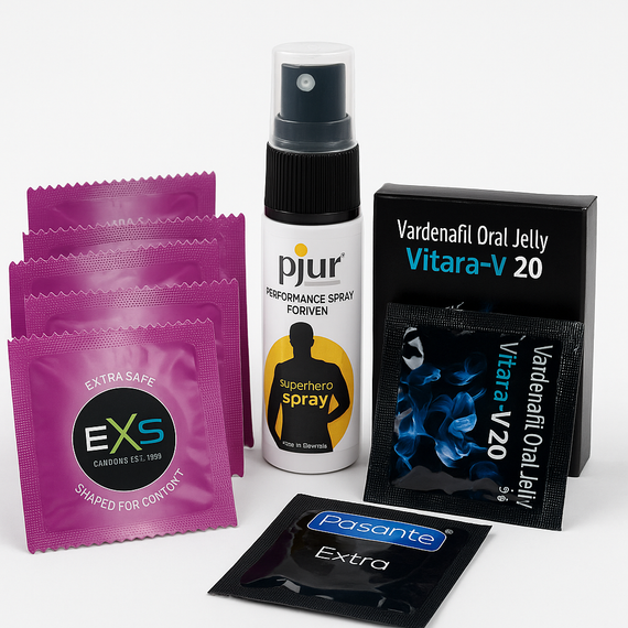 COMBO набір для чоловіків - (Oral Jelly + Pjur + EXS + PASANTE) M