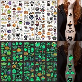 Набор детских временных татуировок "Halloween glow" kids-tatto-halloween-glow-set-1
