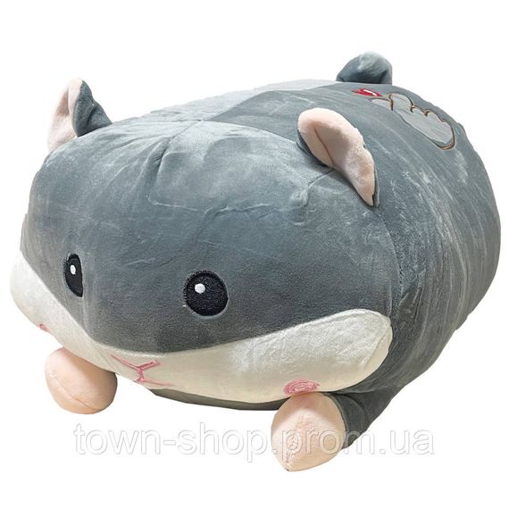 Детская мягкая игрушка "Хомяк" L1121(Grey) игрушка с пледом, размер 50 см
