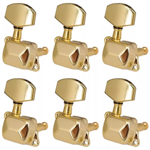 Колки для электрогитары и акустической гитары золотые J21 6L gold