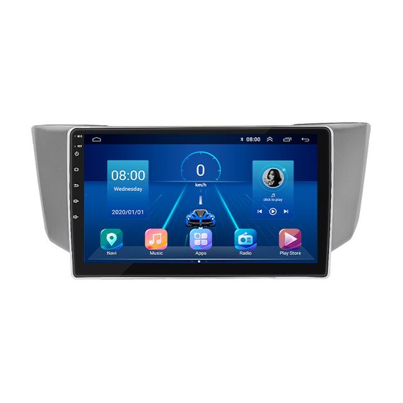 Штатная магнитола 9" Lesko для Lexus RX II Рестайлинг 2006-2009 6/128Gb 4G Wi-Fi GPS Top Лексус