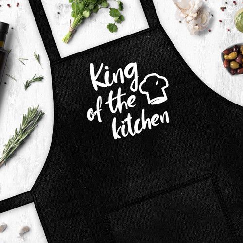 Фартук с надписью King of the kitchen (Король кухни) (FRT_19N005) | Зображення 1