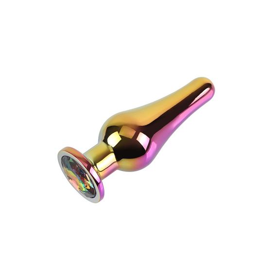 Анальная пробка классическая разноцветная CHISA MATRIX MONT с разноцветным камнем, 11.2 см, Φ3.5 см sexstyle | Зображення 2