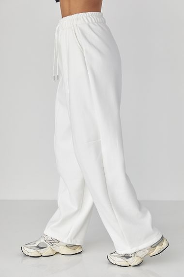 Жіночі теплі спортивні штани - молочний цвет, M (є розміри) | Зображення 4