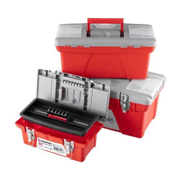 Комплект ящиків для інструменту з металевими замками 3 од. INTERTOOL BX-0503 | Зображення 1