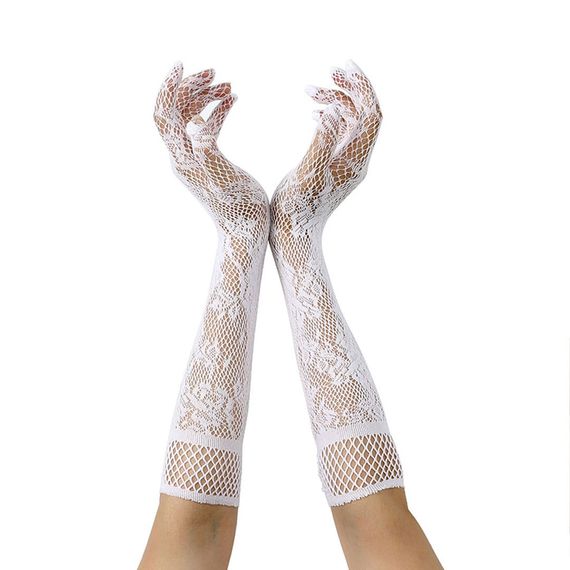 Довгі рукавички Babydoll Універсальний. Білий 1506-1 | Зображення 3