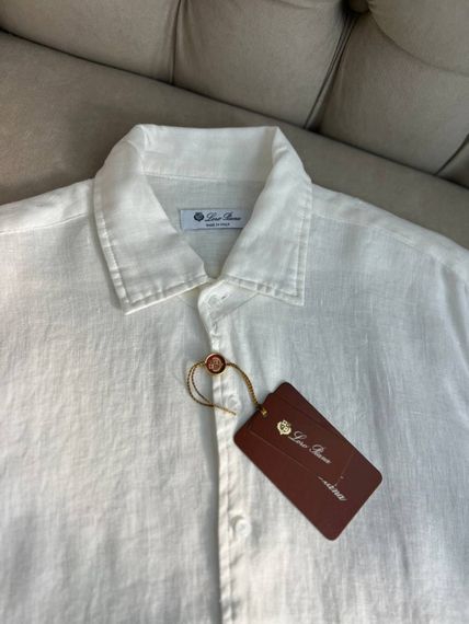 Сорочка Loro Piana льон біла p045 | Зображення 1