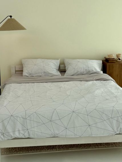 Постільна білизна сімейна Dushka Home Сатин 21623 160х215х2 см | Зображення 1