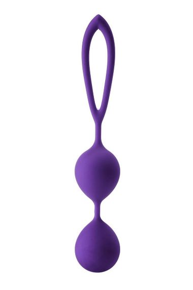 Вагінальні кульки тренажер Кегеля Dream Toys FLIRTS Purple — силіконові, гнучкі, довжина 17 см, діаметр 3 см | Зображення 1