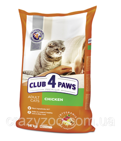 Сухий корм для котів Club 4 Paws з куркою 14 кг B4630401