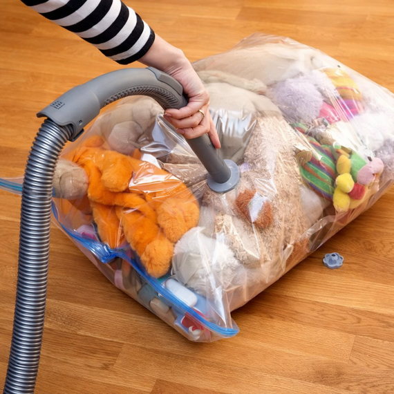 Вакуумный пакет Vacuum Bag для хранения одежды 80x100 см Прозрачные | Зображення 5