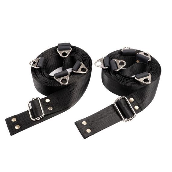 Растяжка на кровать – Flirty, с элементами кожи под кандалы sexstyle