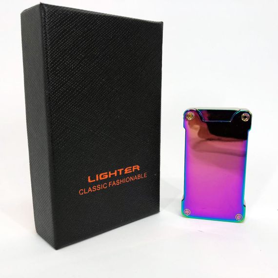 Дугова електроімпульсна запальничка із USB-зарядкою ліхтариком LIGHTER HL-437. Колір: хамелеон | Зображення 2