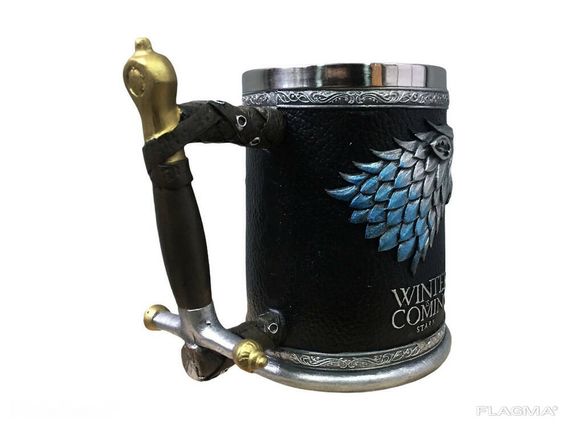 Кружка Чашка Бокал Игра Престолов Winter is Coming Stark Targaryen 3D Дом Старк | Зображення 2