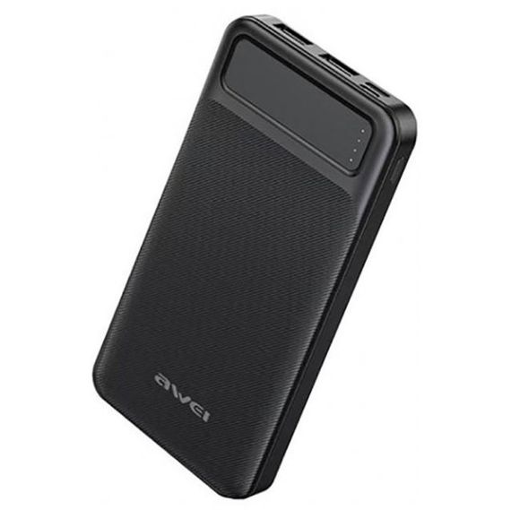 Power Bank Awei P5K 10000 mah Портативное зарядное УМБ MQ-227 2xUSB черный | Зображення 5