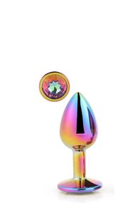 DT21781 Радужная анальная пробка GLEAMING LOVE MULTICOLOUR PLUG SMALL Sex Aura
