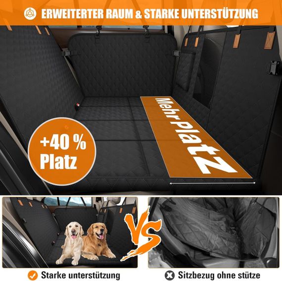 Чехол для перевозки собак на заднее сиденье авто, автогамак водонепроницаемый накидка защитная подстилка | Зображення 1
