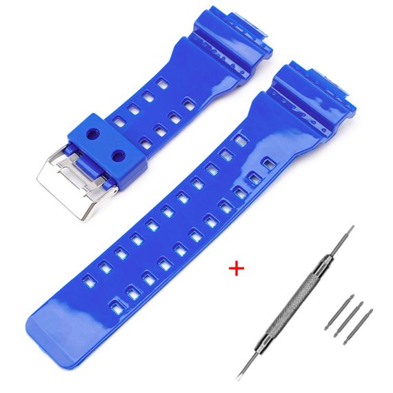 Ремінець для Casio G-Shock GA-100/110 Blue-Glossy SI | Зображення 1