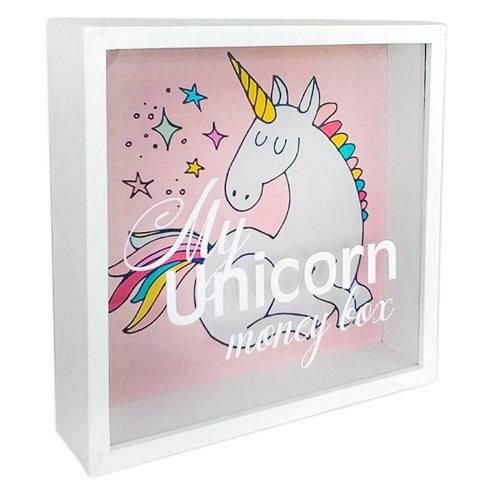 Копилка деревянная для денег My unicorn money box 22x22x5 см (KOP_18D004)
