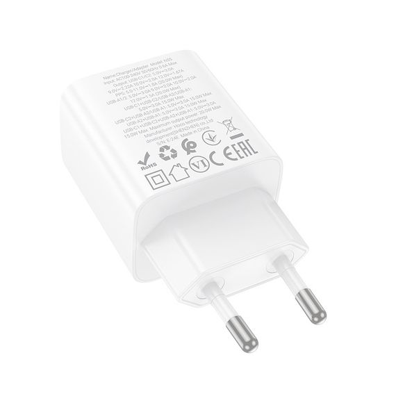 СЗУ Hoco N55 Fundador PD20W four-port (2USB-A/2C) White | Зображення 2