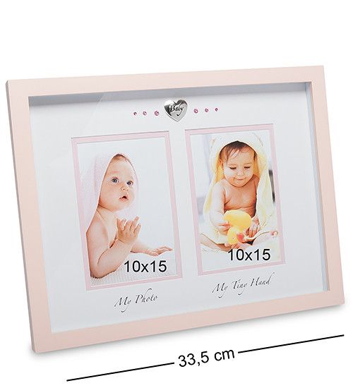 Мультирамка металева настінна: Baby Story (на 2 фото 10х15 см), 33.5 см