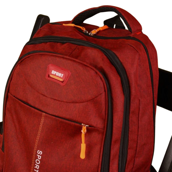 Рюкзак бордовый вместительный SportBag. Рюкзак повседневный, молодежный, качественный | Зображення 3