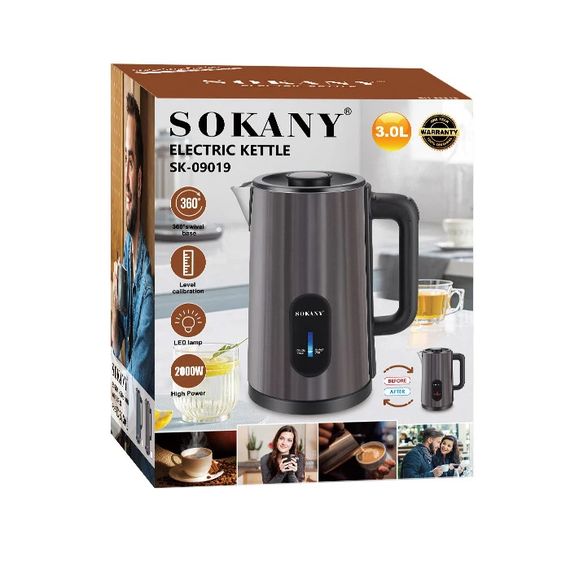 Електричний чайник з нержавіючої сталі 3 л - RAF R7958, 2200 Вт (45004-R7958_429) | Зображення 4