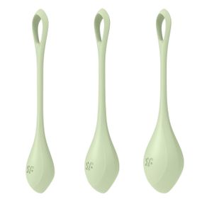Набор йони бусин Satisfyer Yoni Power 2 Light Green, диаметр 2-2,5-3см, вес 22-44-73гр sexstyle
