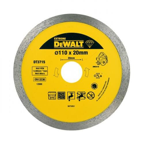 Диск діамантовий 110х1.6х20 мм DeWALT DT3715