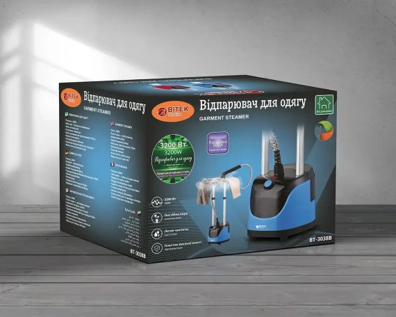 Відпарювач для одягу 3200Вт прасувальна дошка BITEK BT-3038B | Зображення 1