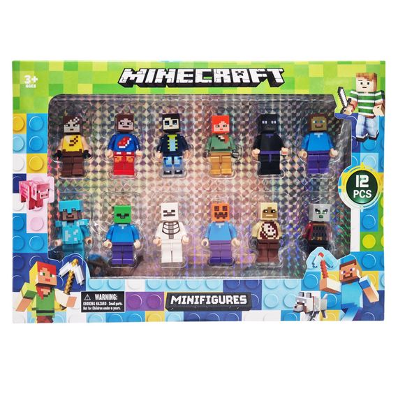 Игровой набор фигурок Персонажи Майнкрафт 22619, 12 шт, пластик